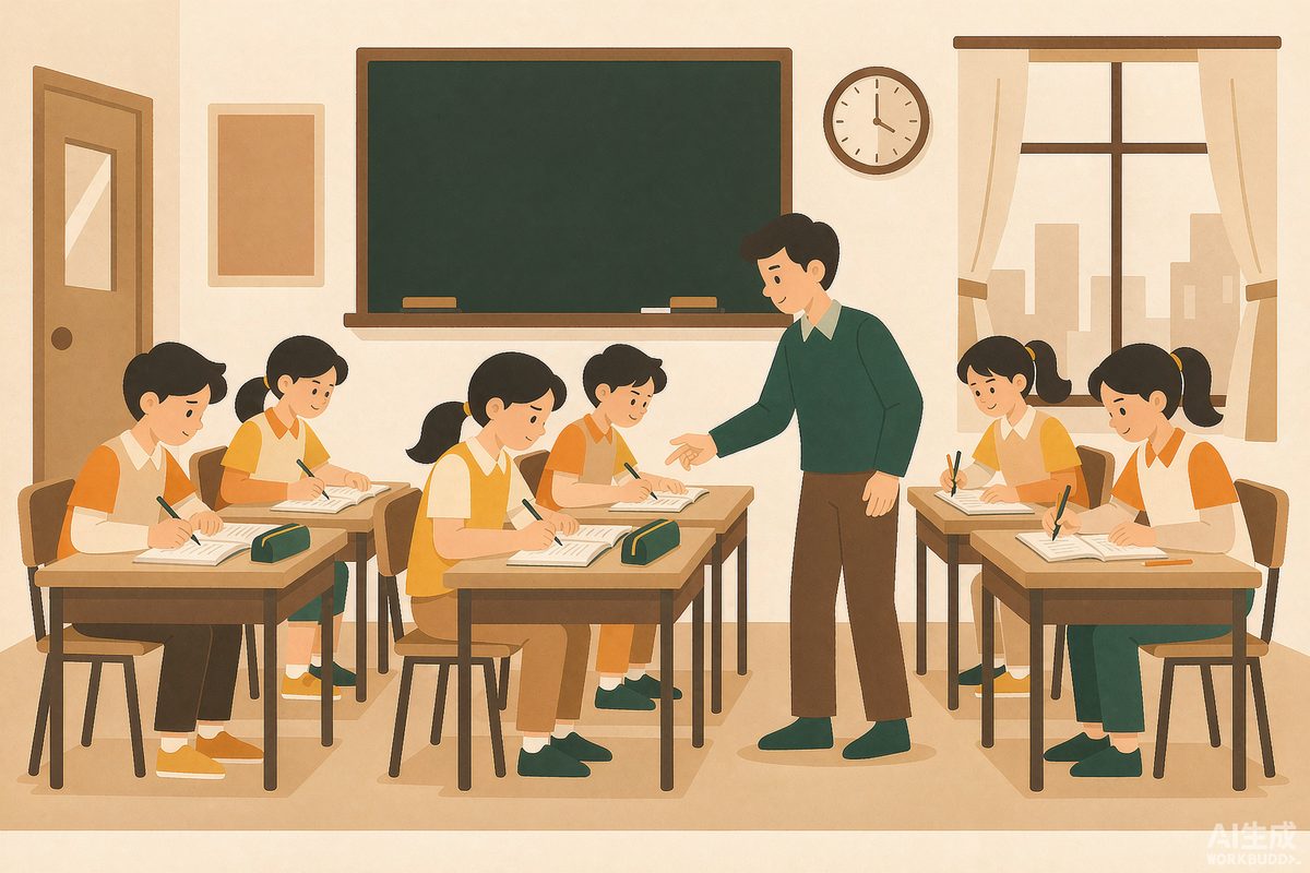 单招数学怎么复习：课堂集体复习与限时训练场景示意图