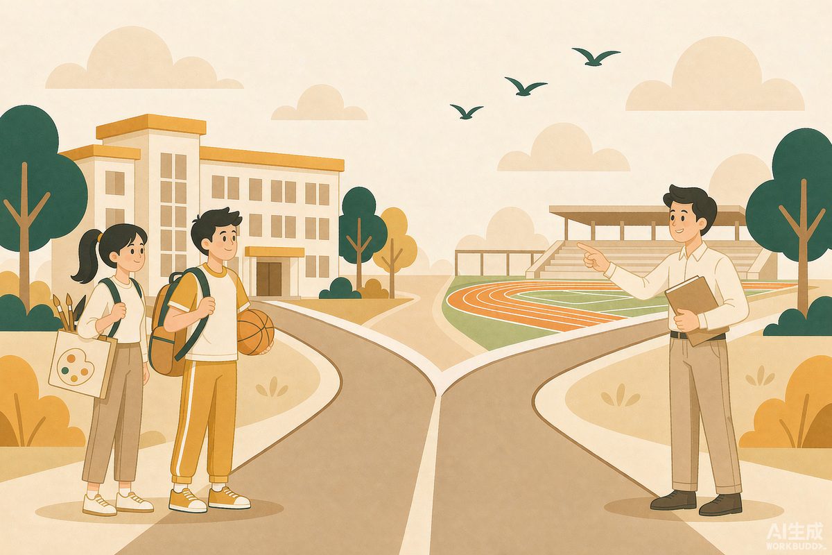 艺体生站在升学岔路口：画板学生与体育生听老师分析单招与艺考两条路径